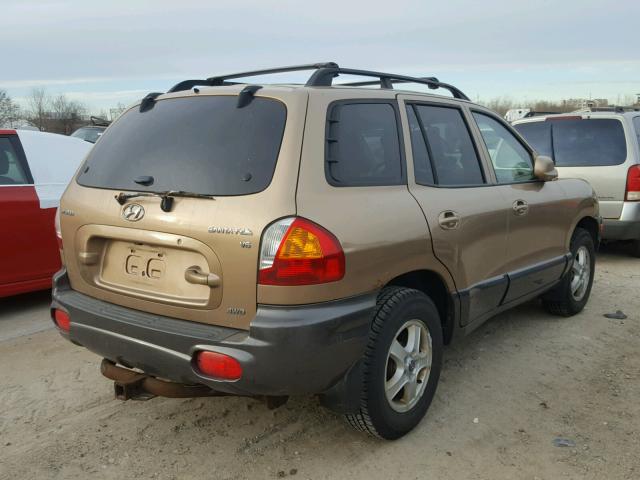 KM8SC73D03U386127 - 2003 HYUNDAI SANTA FE G GOLD photo 4