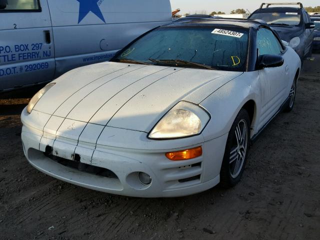 4A3AE75H83E117133 - 2003 MITSUBISHI ECLIPSE SP WHITE photo 2