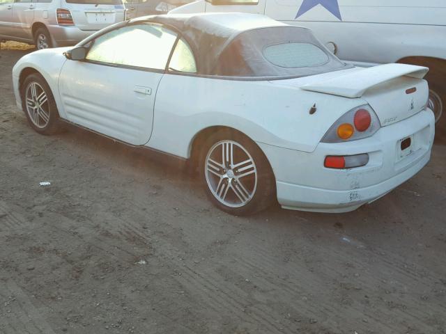 4A3AE75H83E117133 - 2003 MITSUBISHI ECLIPSE SP WHITE photo 3