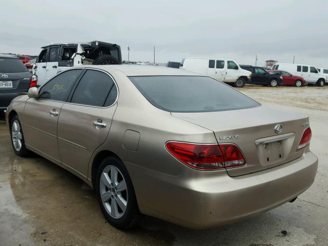 JTHBA30G055100189 - 2005 LEXUS ES 330 GOLD photo 3