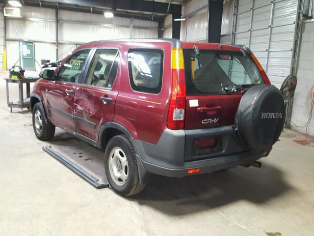 SHSRD68483U109326 - 2003 HONDA CR-V LX MAROON photo 3