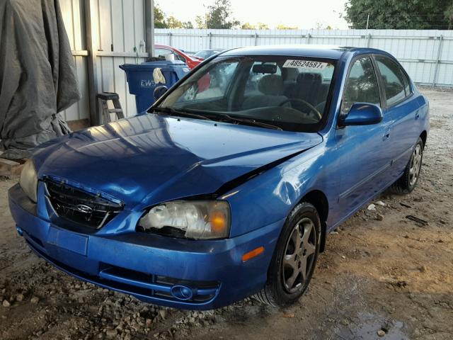 KMHDN46D84U833320 - 2004 HYUNDAI ELANTRA GL BLUE photo 2