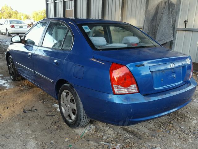 KMHDN46D84U833320 - 2004 HYUNDAI ELANTRA GL BLUE photo 3