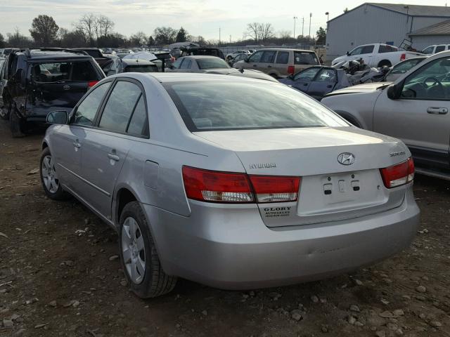 5NPET46C87H206640 - 2007 HYUNDAI SONATA GLS GRAY photo 3