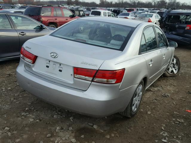 5NPET46C87H206640 - 2007 HYUNDAI SONATA GLS GRAY photo 4