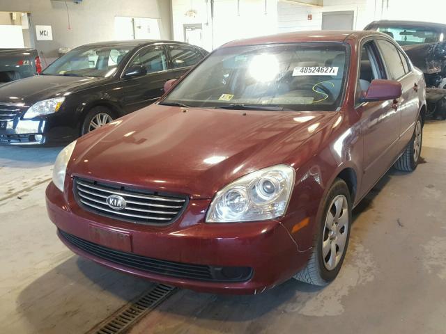 KNAGE123475129530 - 2007 KIA OPTIMA LX RED photo 2