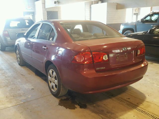 KNAGE123475129530 - 2007 KIA OPTIMA LX RED photo 3