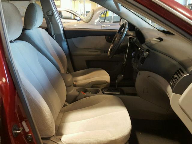 KNAGE123475129530 - 2007 KIA OPTIMA LX RED photo 5