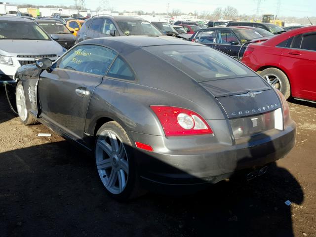 1C3AN69L04X019915 - 2004 CHRYSLER CROSSFIRE GRAY photo 3