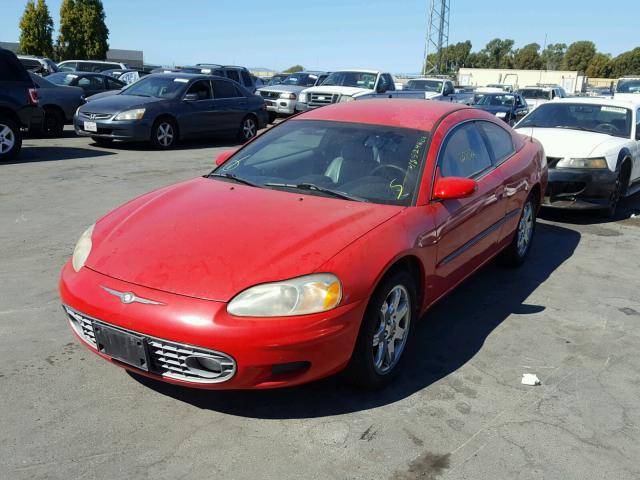 4C3AG52H82E107158 - 2002 CHRYSLER SEBRING LX RED photo 2