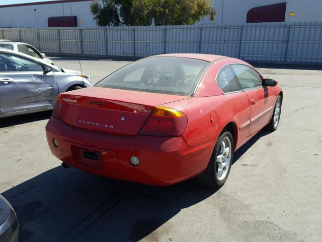 4C3AG52H82E107158 - 2002 CHRYSLER SEBRING LX RED photo 4