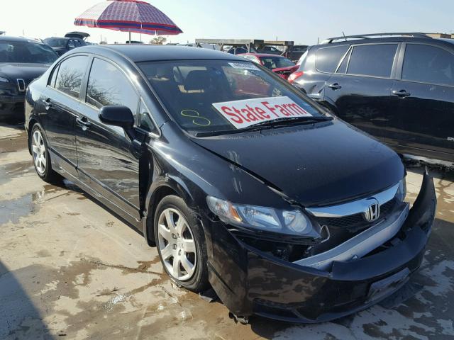 2HGFA1F56AH315190 - 2010 HONDA CIVIC LX BLACK photo 1