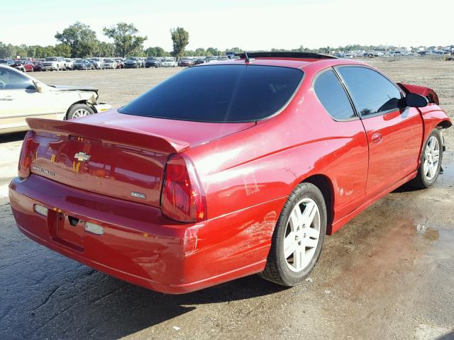 2G1WK15K079419740 - 2007 CHEVROLET MONTE CARL RED photo 4