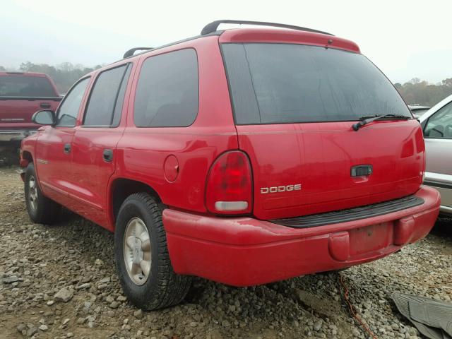 1B4HR28Y5YF128092 - 2000 DODGE DURANGO RED photo 3