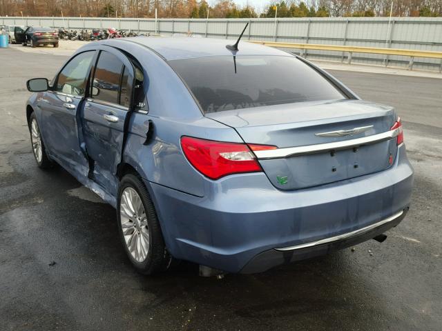 1C3BC2FB7BN610363 - 2011 CHRYSLER 200 LIMITE BLUE photo 3