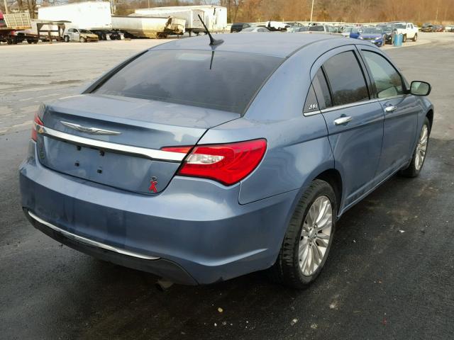 1C3BC2FB7BN610363 - 2011 CHRYSLER 200 LIMITE BLUE photo 4