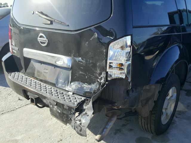 5N1AR18U56C603259 - 2006 NISSAN PATHFINDER BLACK photo 9