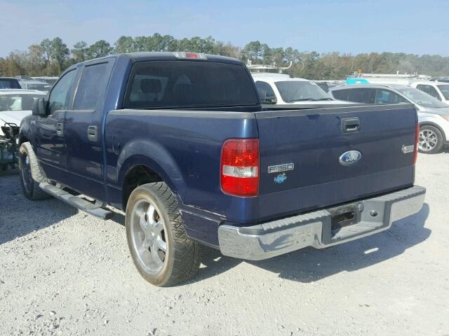 1FTRW12W78KC58030 - 2008 FORD F150 SUPER BLUE photo 3