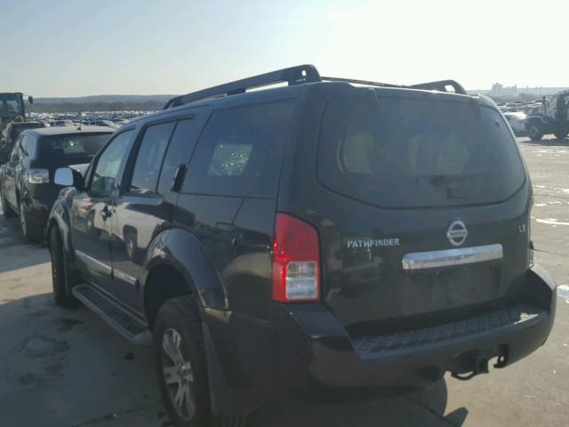 5N1AR18UX8C647986 - 2008 NISSAN PATHFINDER BLACK photo 3