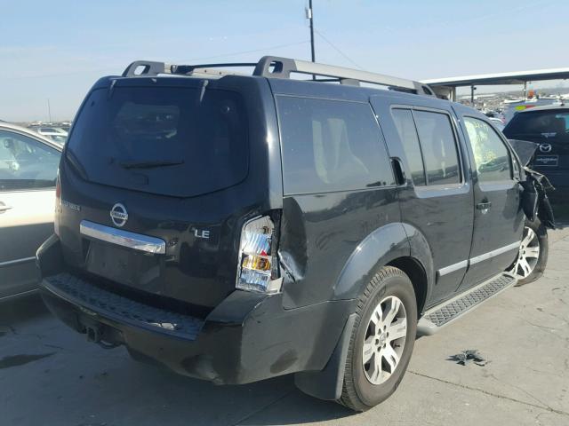 5N1AR18UX8C647986 - 2008 NISSAN PATHFINDER BLACK photo 4