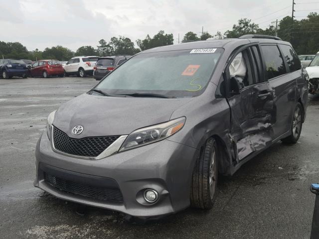 5TDXK3DC5FS571357 - 2015 TOYOTA SIENNA SPO GRAY photo 2