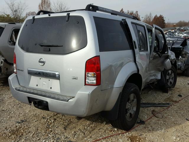 5N1AR18WX7C614874 - 2007 NISSAN PATHFINDER SILVER photo 4