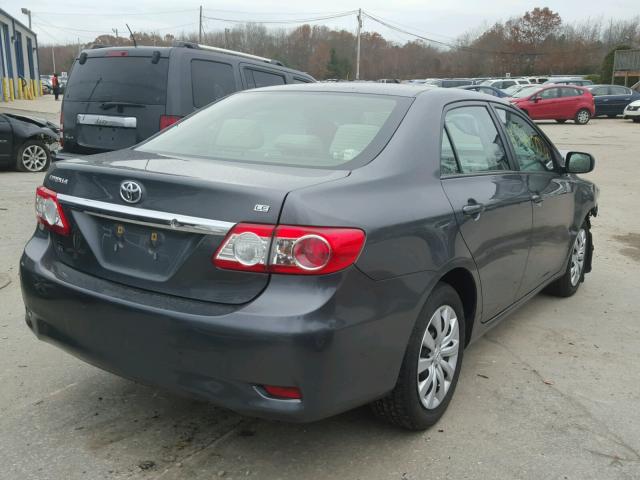 2T1BU4EE8CC838974 - 2012 TOYOTA COROLLA BA GRAY photo 4