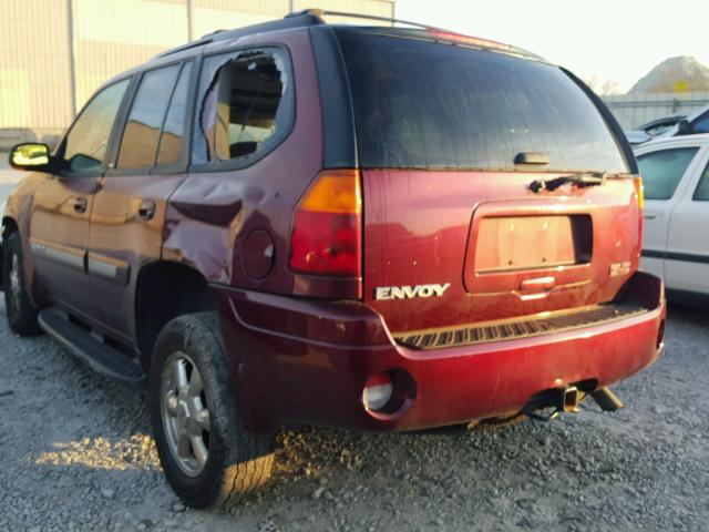 1GKDT13S322245186 - 2002 GMC ENVOY MAROON photo 3