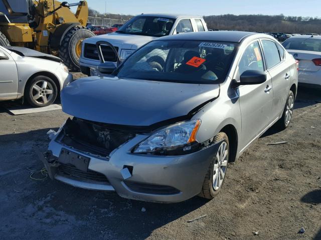 3N1AB7AP5DL757569 - 2013 NISSAN SENTRA S SILVER photo 2