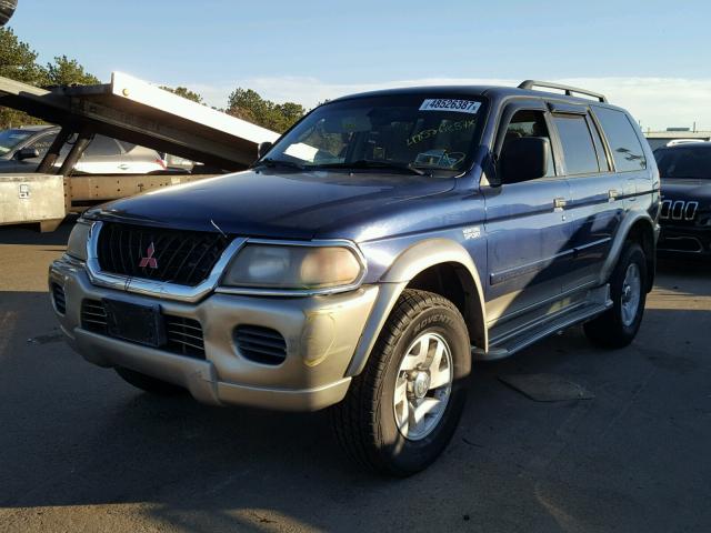 JA4MT31H61P033781 - 2001 MITSUBISHI MONTERO SP BLUE photo 2