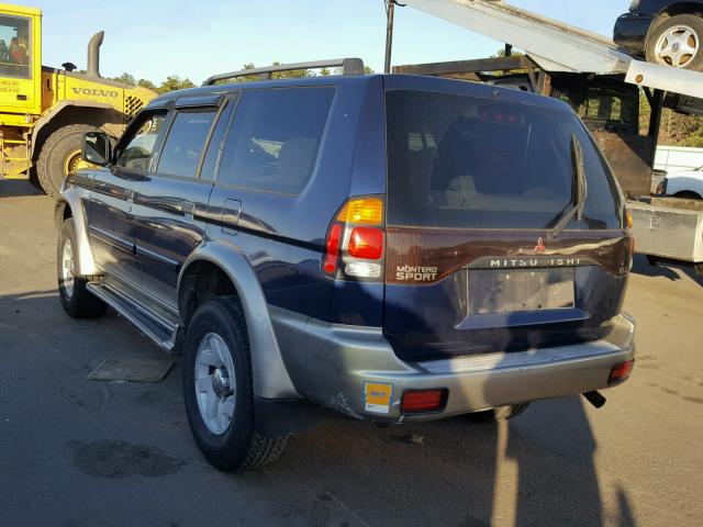 JA4MT31H61P033781 - 2001 MITSUBISHI MONTERO SP BLUE photo 3