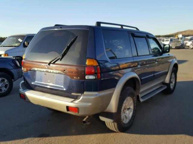 JA4MT31H61P033781 - 2001 MITSUBISHI MONTERO SP BLUE photo 4