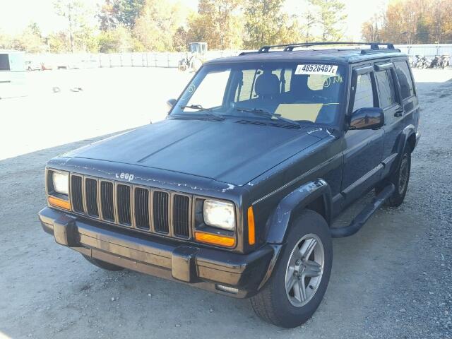 1J4FT58S01L505700 - 2001 JEEP CHEROKEE C BLACK photo 2