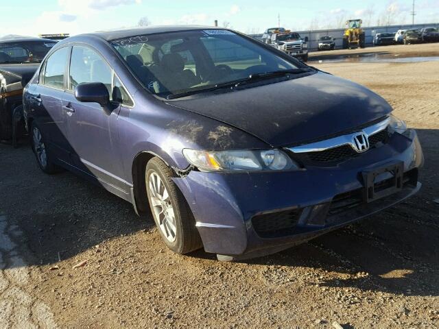 1HGFA15879L026345 - 2009 HONDA CIVIC EX BLUE photo 1