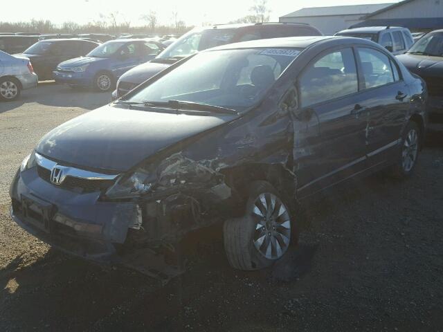 1HGFA15879L026345 - 2009 HONDA CIVIC EX BLUE photo 2