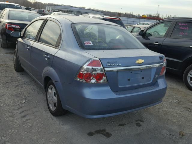 KL1TD56648B081327 - 2008 CHEVROLET AVEO BASE BLUE photo 3