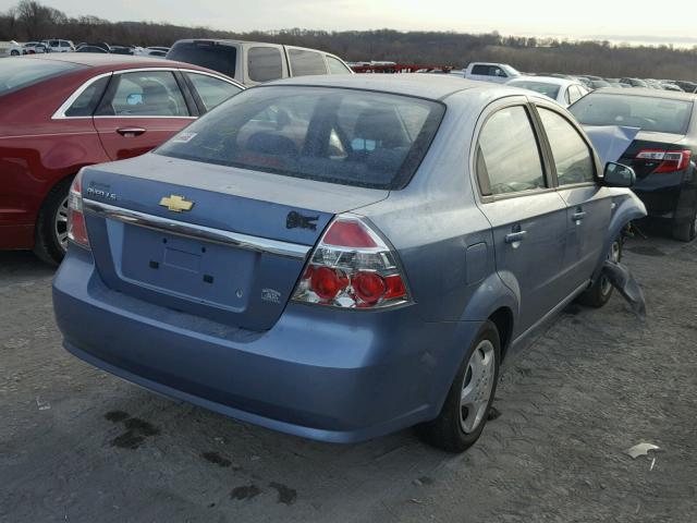 KL1TD56648B081327 - 2008 CHEVROLET AVEO BASE BLUE photo 4