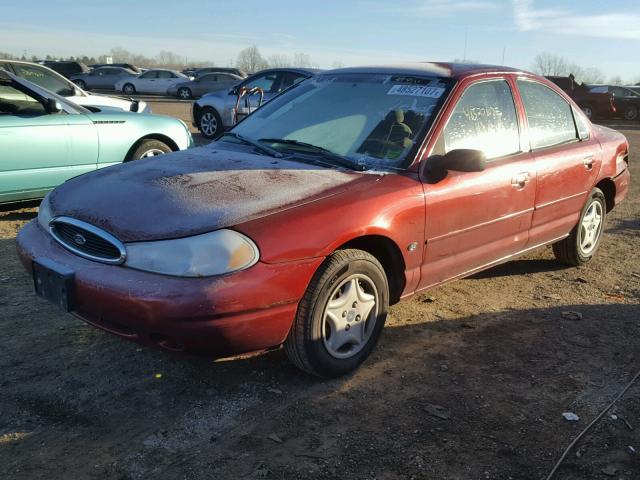 1FAFP6631YK140459 - 2000 FORD CONTOUR SE MAROON photo 2