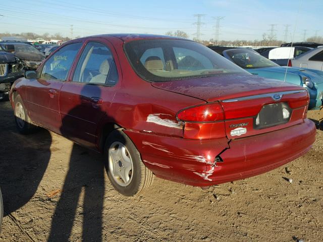 1FAFP6631YK140459 - 2000 FORD CONTOUR SE MAROON photo 3