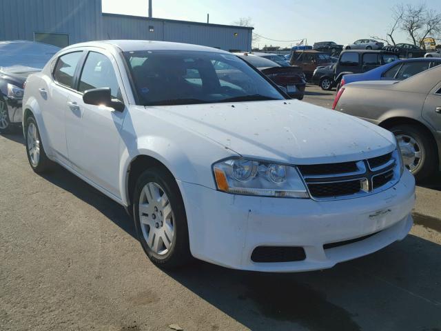 1B3BD4FB5BN591639 - 2011 DODGE AVENGER EX WHITE photo 1