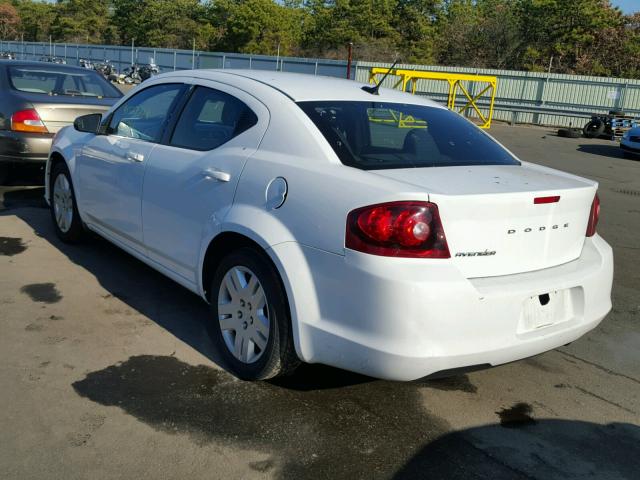 1B3BD4FB5BN591639 - 2011 DODGE AVENGER EX WHITE photo 3