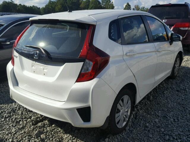 JHMGK5H55HS000015 - 2017 HONDA FIT LX WHITE photo 4