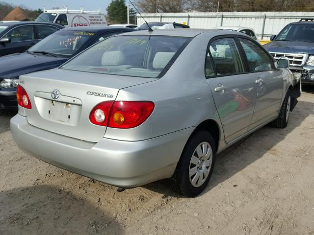 2T1BR32E73C049800 - 2003 TOYOTA COROLLA CE SILVER photo 4