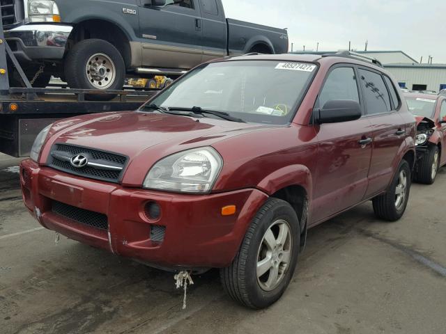 KM8JM12B58U734114 - 2008 HYUNDAI TUCSON GLS BURGUNDY photo 2