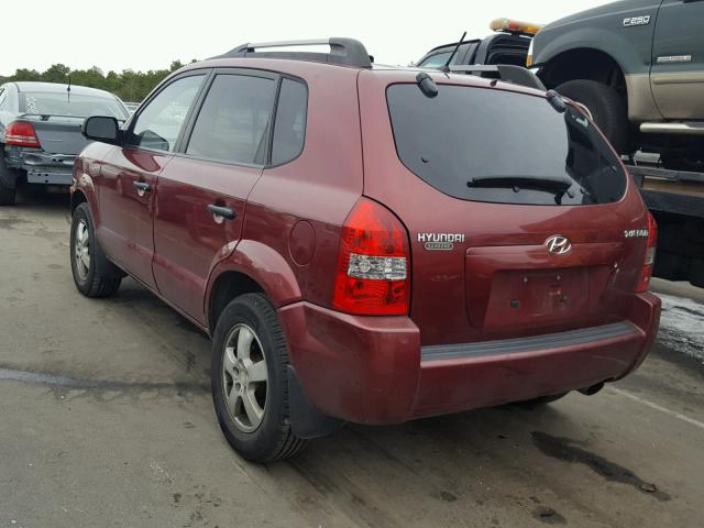 KM8JM12B58U734114 - 2008 HYUNDAI TUCSON GLS BURGUNDY photo 3