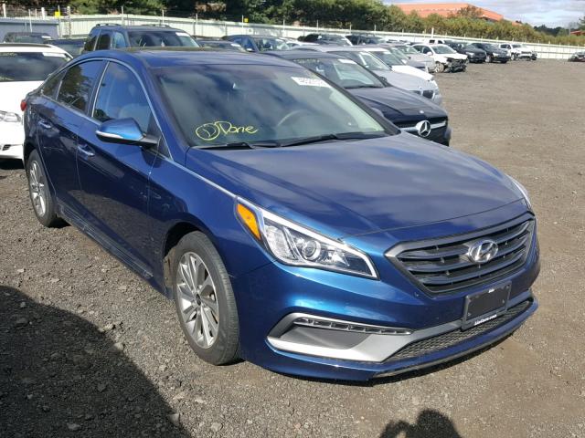 5NPE34AF8HH506343 - 2017 HYUNDAI SONATA SPO BLUE photo 1