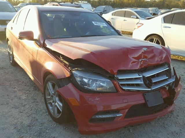 WDDGF5EB5BR161419 - 2011 MERCEDES-BENZ C 300 RED photo 1