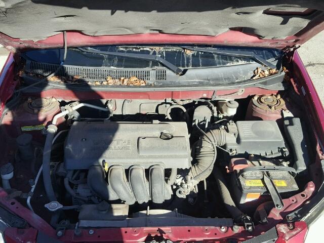 5Y2SL62863Z455344 - 2003 PONTIAC VIBE MAROON photo 7