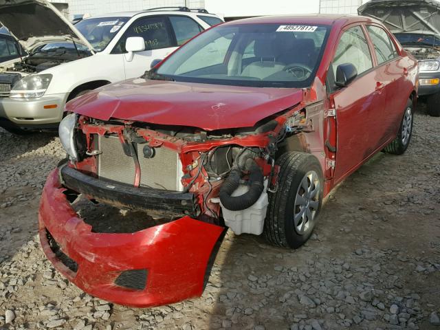 1NXBU40E29Z135580 - 2009 TOYOTA COROLLA BA RED photo 2