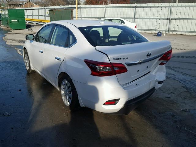 3N1AB7AP8HL720487 - 2017 NISSAN SENTRA S WHITE photo 3